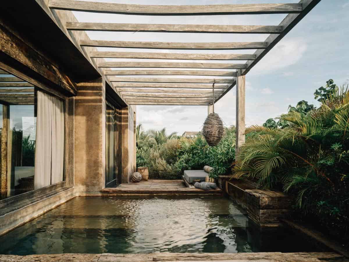 private pool at Nomade Tulum Treehouses