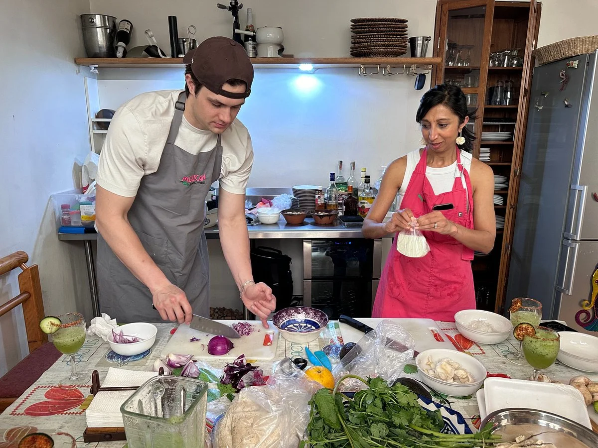 Mexican cuisine with a cooking lesson