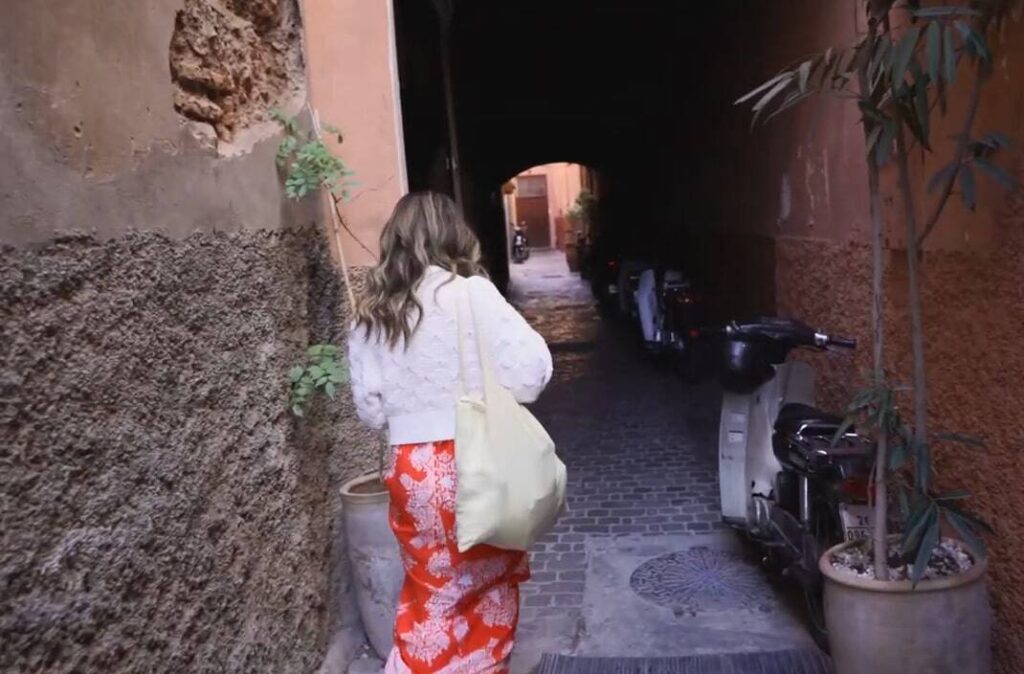 a female traveler in Marrakech